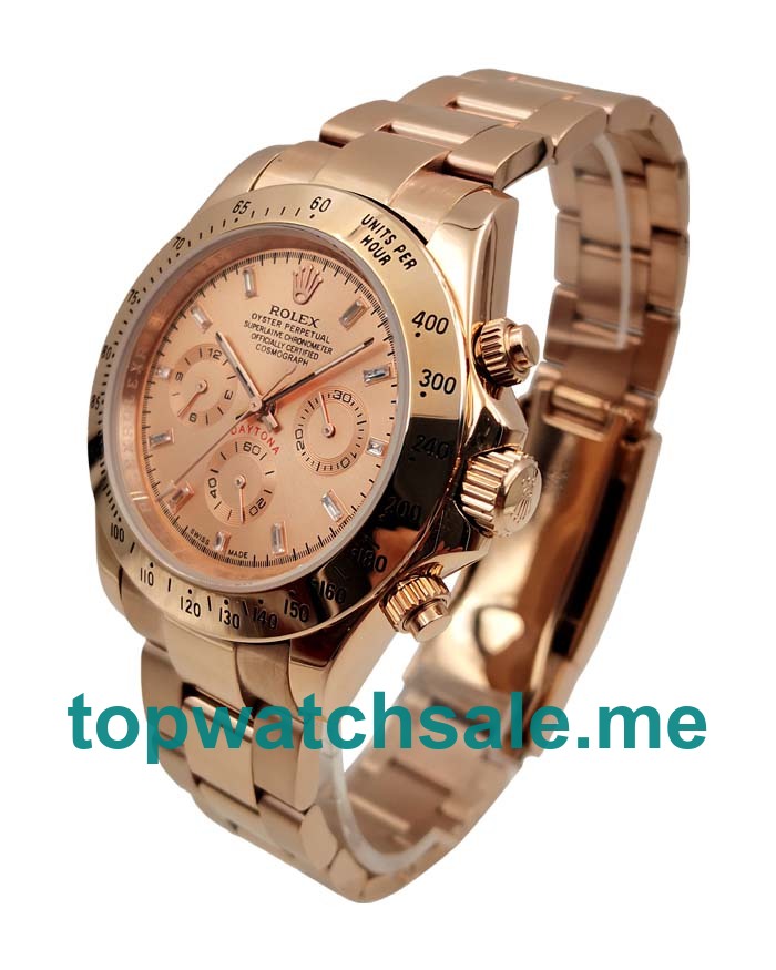 UK AAA Rolex Daytona 116505 40 MM Pink Dials Men Replica Watches