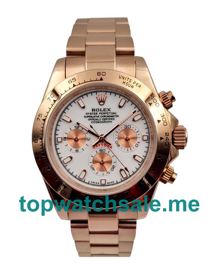 UK AAA Rolex Daytona 116505 40 MM White Dials Men Replica Watches
