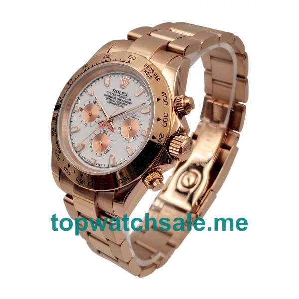 UK AAA Rolex Daytona 116505 40 MM White Dials Men Replica Watches