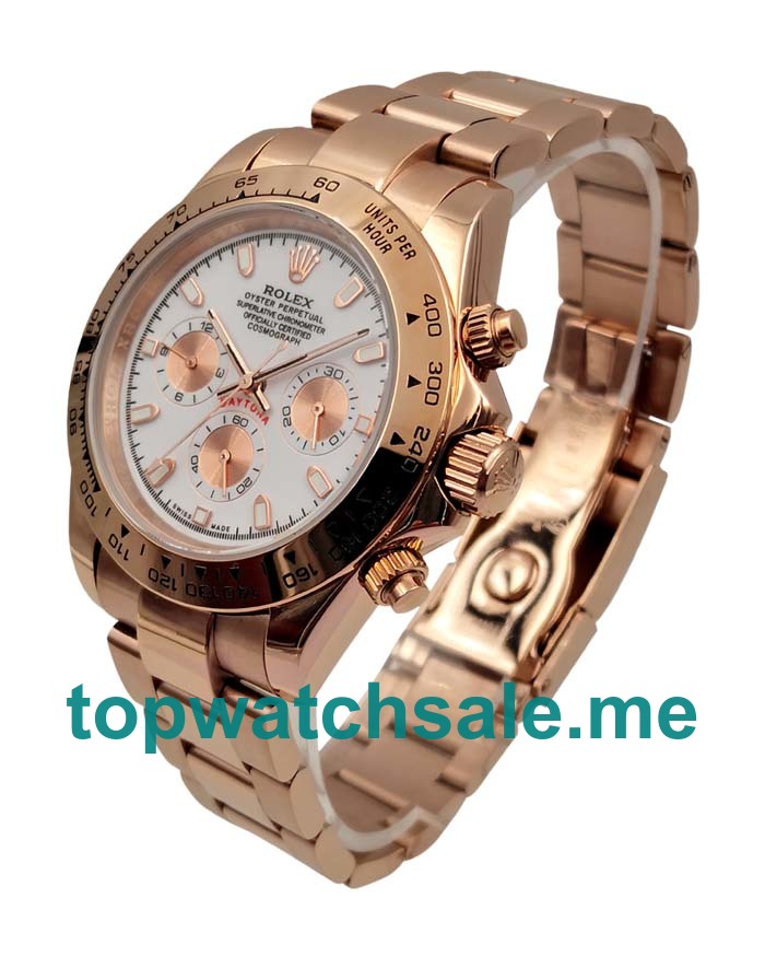 UK AAA Rolex Daytona 116505 40 MM White Dials Men Replica Watches