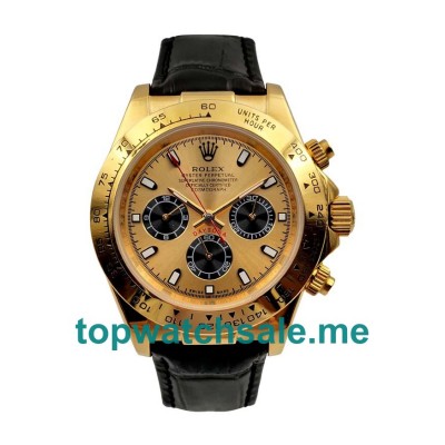 UK AAA Rolex Daytona 116518 40 MM Champagne Dials Men Replica Watches