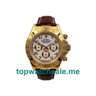UK AAA Rolex Daytona 116518 40 MM White Dials men Replica Watches
