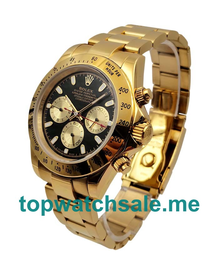 UK AAA Rolex Daytona 116528 40 MM Black Dials Men Replica Watches