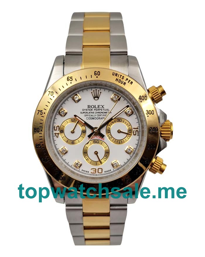 UK AAA Rolex Daytona 116523 40 MM White Dials Men Replica Watches