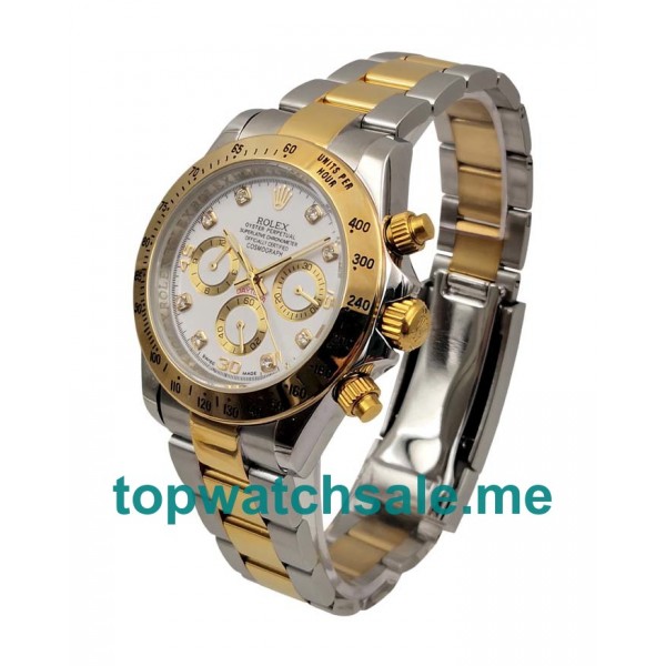 UK AAA Rolex Daytona 116523 40 MM White Dials Men Replica Watches