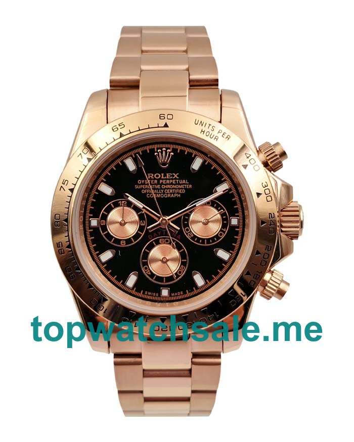 UK AAA Rolex Daytona 116505 40 MM Black Dials Men Replica Watches