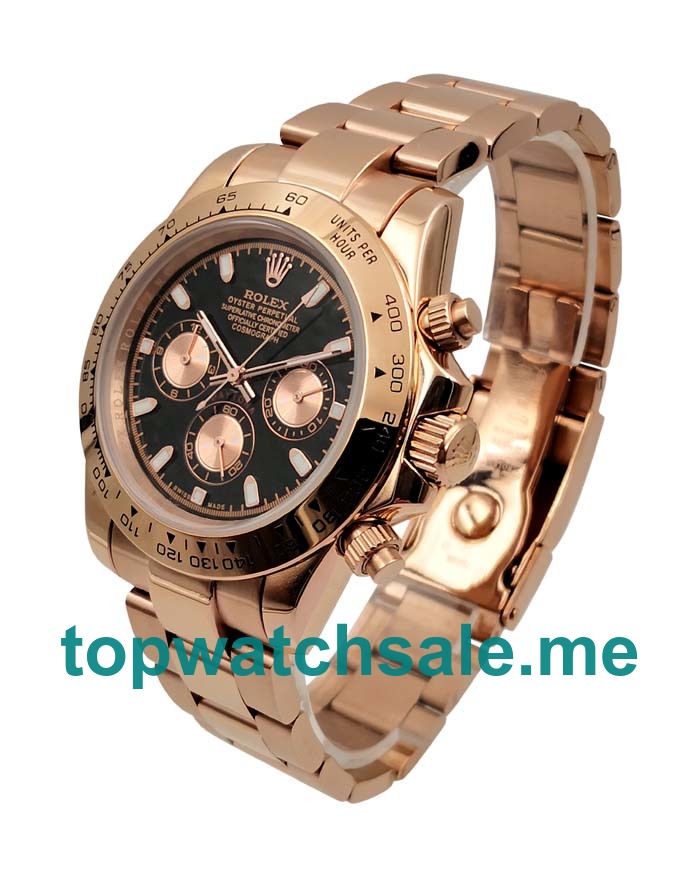UK AAA Rolex Daytona 116505 40 MM Black Dials Men Replica Watches