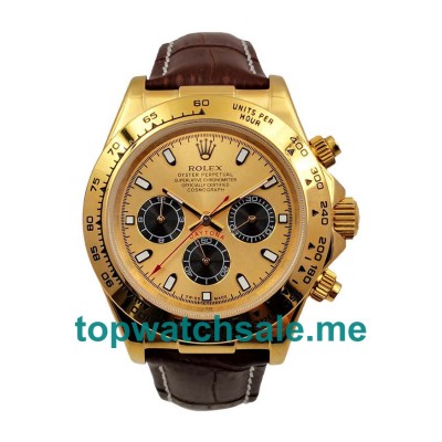 UK AAA Rolex Daytona 116518 40 MM Champagne Dials Men Replica Watches