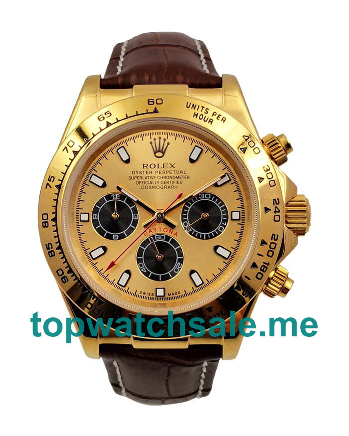 UK AAA Rolex Daytona 116518 40 MM Champagne Dials Men Replica Watches