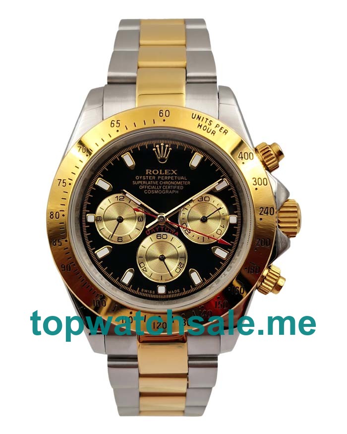 UK AAA Rolex Daytona 116523 40 MM Black Dials Men Replica Watches