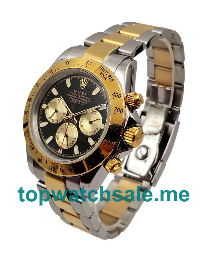 UK AAA Rolex Daytona 116523 40 MM Black Dials Men Replica Watches