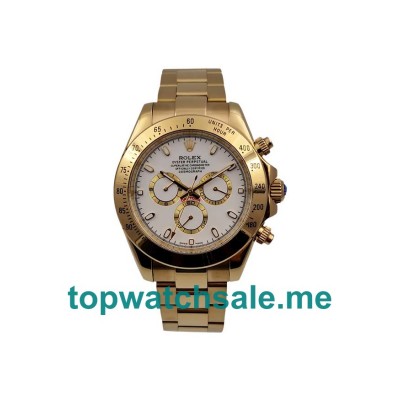 UK AAA Rolex Daytona 116528 40 MM White Dials Men Replica Watches