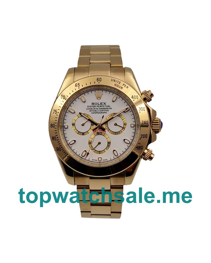 UK AAA Rolex Daytona 116528 40 MM White Dials Men Replica Watches