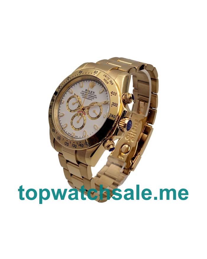 UK AAA Rolex Daytona 116528 40 MM White Dials Men Replica Watches