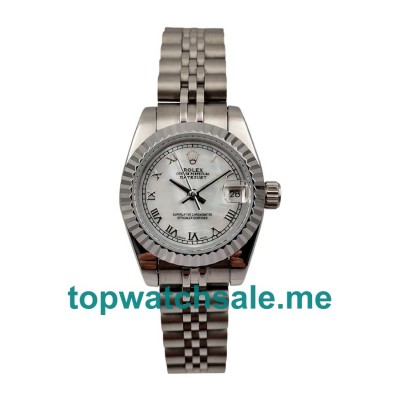 UK AAA Rolex Lady-Datejust 179174 26 MM White Mother-Of-Pearl Dials Women Replica Watches