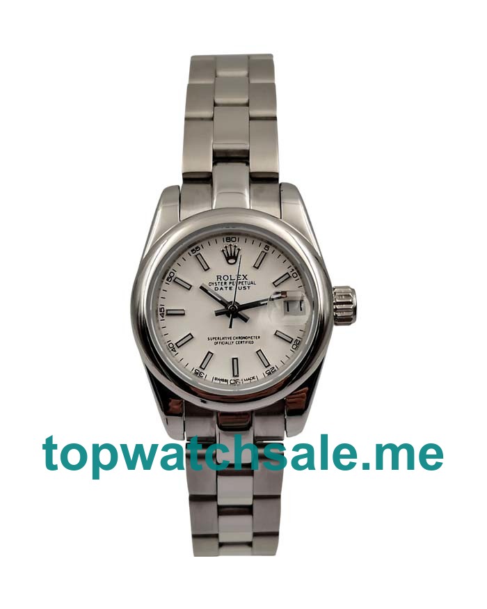 UK AAA Rolex Lady-Datejust 179174 26 MM White Dials Women Replica Watches