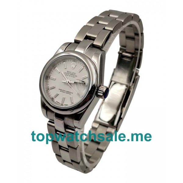 UK AAA Rolex Lady-Datejust 179174 26 MM White Dials Women Replica Watches