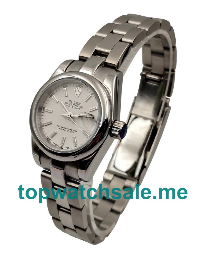 UK AAA Rolex Lady-Datejust 179174 26 MM White Dials Women Replica Watches