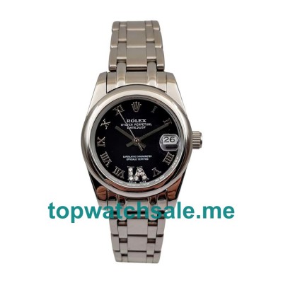 UK AAA Rolex Datejust 81209 31 MM Black Dials Unisex Replica Watches