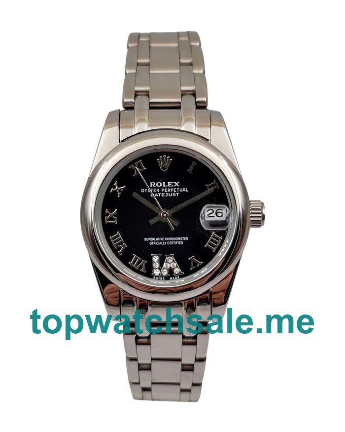 UK AAA Rolex Datejust 81209 31 MM Black Dials Unisex Replica Watches