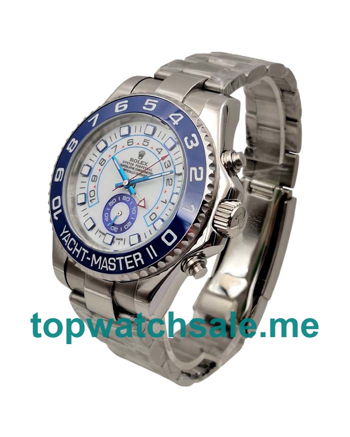 UK AAA Rolex Yacht-Master II 116680 44 MM White Dials Men Replica Watches