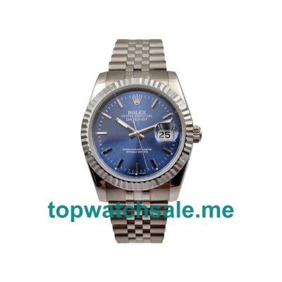 UK AAA Rolex Datejust 126234 36 MM Blue Dials Men Replica Watches