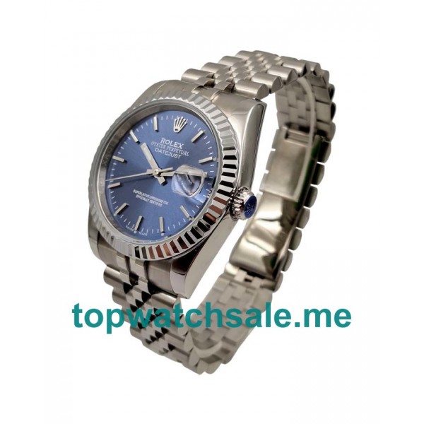 UK AAA Rolex Datejust 126234 36 MM Blue Dials Men Replica Watches