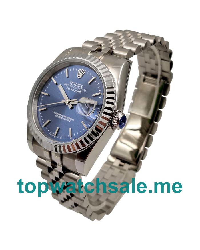 UK AAA Rolex Datejust 126234 36 MM Blue Dials Men Replica Watches