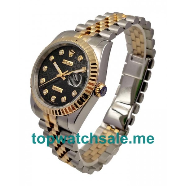 UK AAA Rolex Datejust 116233 36 MM Black Dials Men Replica Watches