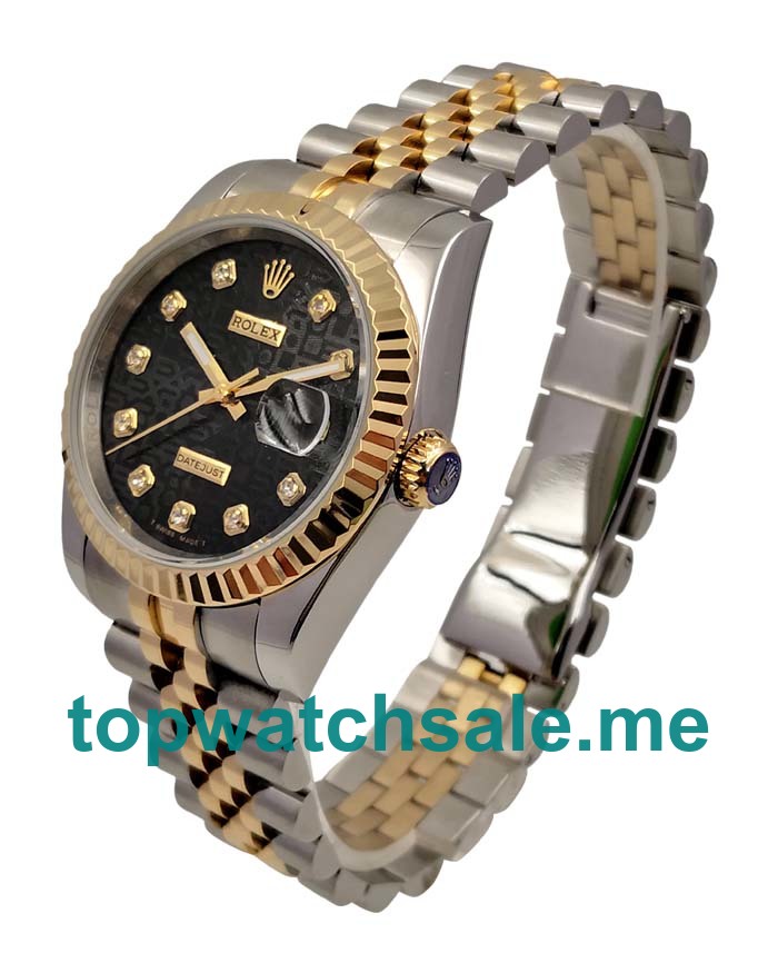 UK AAA Rolex Datejust 116233 36 MM Black Dials Men Replica Watches