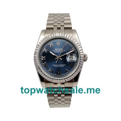 UK AAA Rolex Datejust 116234 36 MM Blue Dials Men Replica Watches