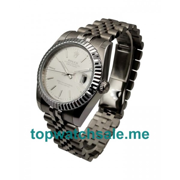 UK AAA Rolex Datejust 1603 36 MM Silver Dials Men Replica Watches