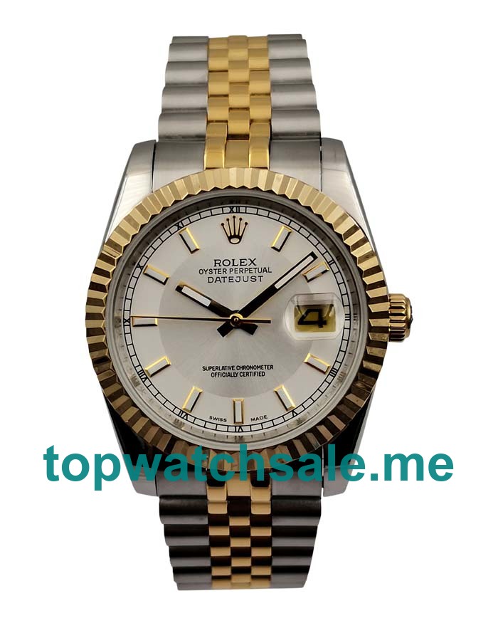 UK AAA Rolex Datejust 116233 36 MM Silver Dials Men Replica Watches