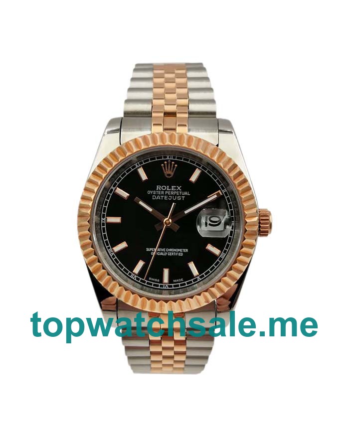 UK AAA Rolex Datejust 116231 36 MM Black Dials Men Replica Watches