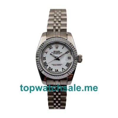 UK AAA Rolex Lady-Datejust 79174 26 MM White Dials Women Replica Watches