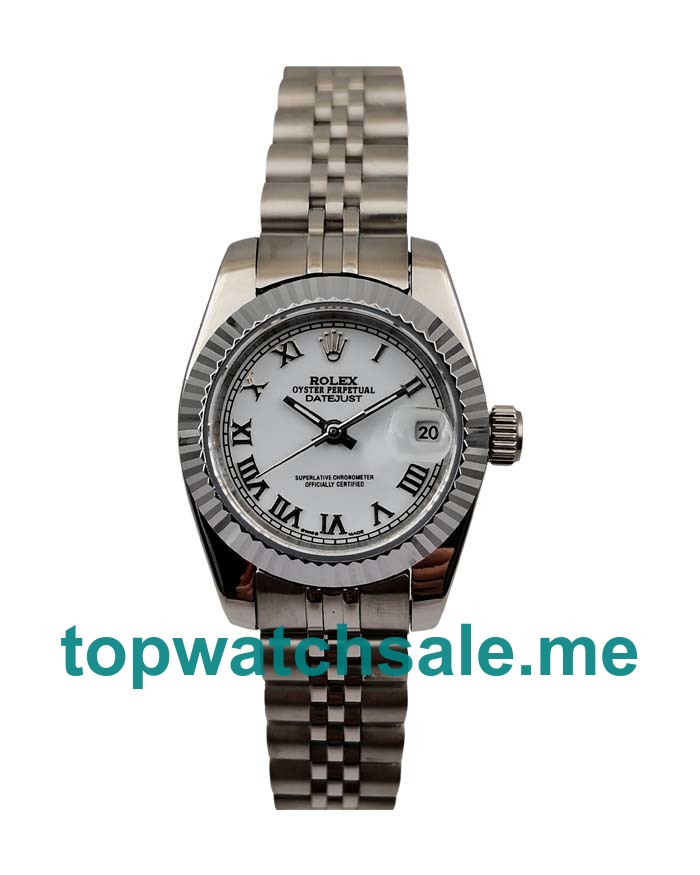 UK AAA Rolex Lady-Datejust 79174 26 MM White Dials Women Replica Watches