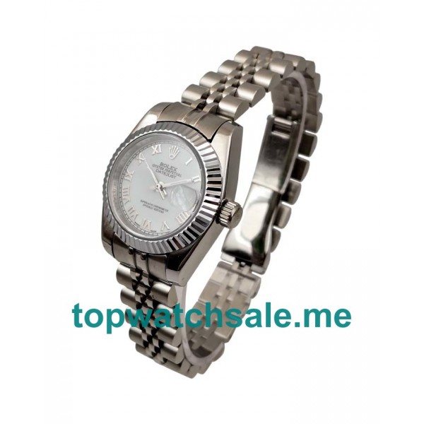 UK AAA Rolex Lady-Datejust 79174 26 MM White Dials Women Replica Watches