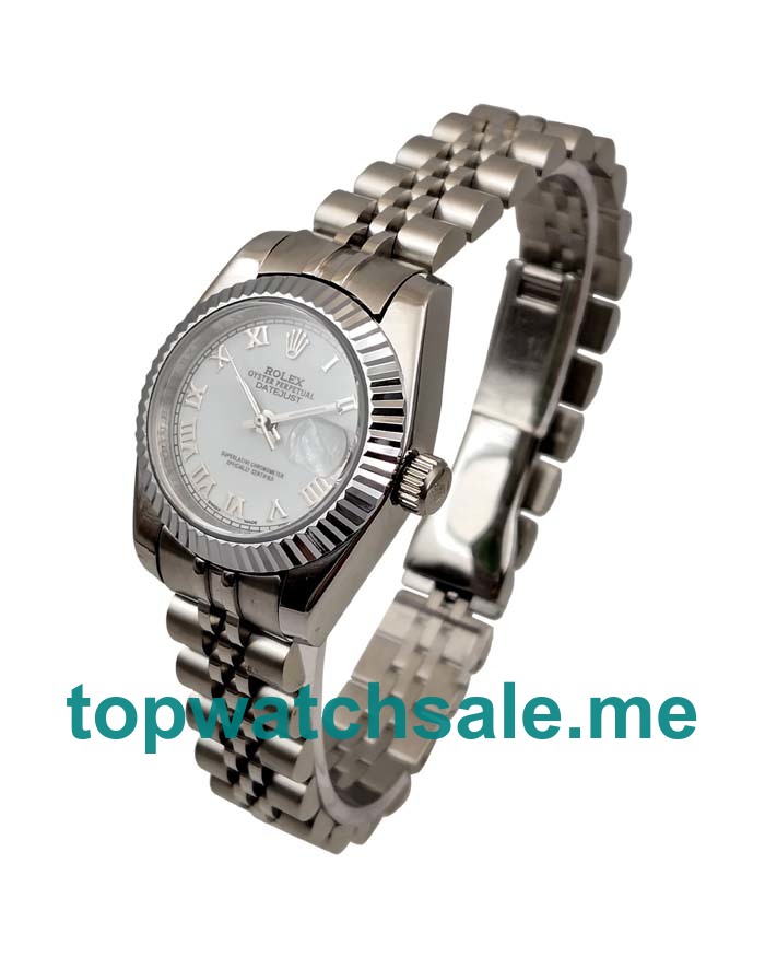 UK AAA Rolex Lady-Datejust 79174 26 MM White Dials Women Replica Watches