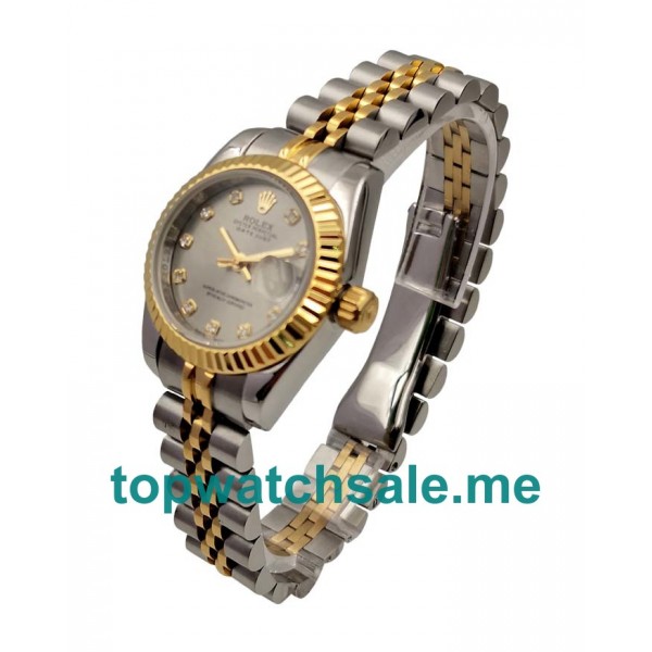 UK AAA Rolex Lady-Datejust 79173 26 MM Grey Dials Women Replica Watches