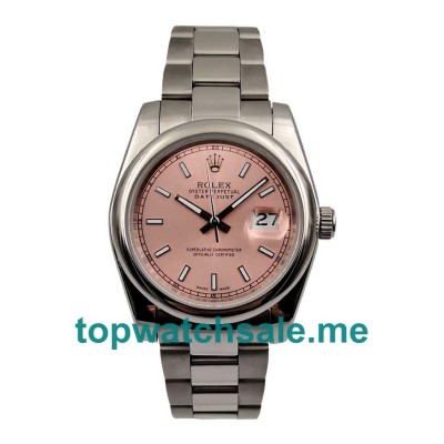 UK AAA Rolex Datejust 116200 36 MM Pink Dials Men Replica Watches
