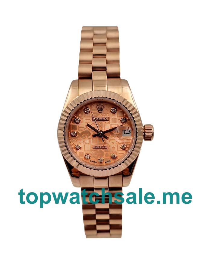 AAA Rolex Lady-Datejust 179175 26 MM Pink Dials Women Replica Watches