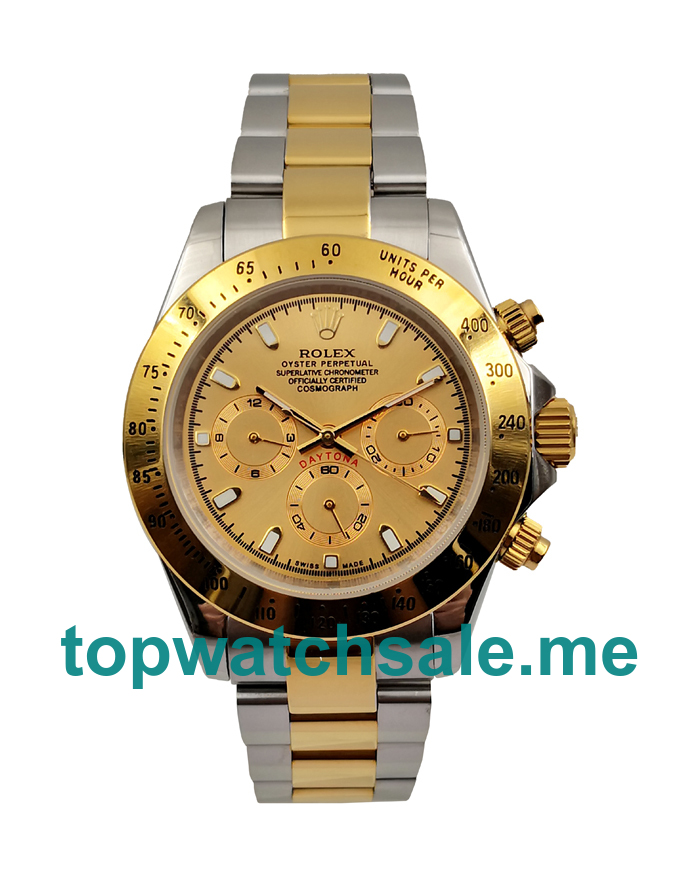 UK AAA Rolex Daytona 116523 40 MM Champagne Dials Men Replica Watches