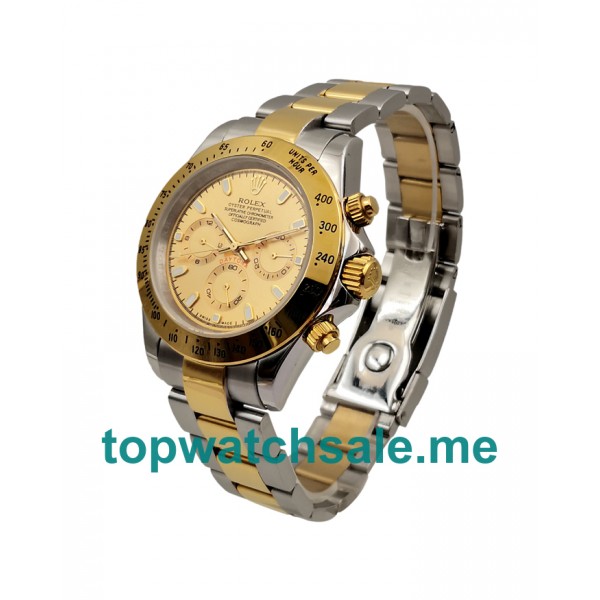 UK AAA Rolex Daytona 116523 40 MM Champagne Dials Men Replica Watches