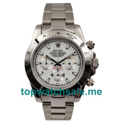 UK AAA Rolex Daytona 116520 40 MM White Dials Men Replica Watches