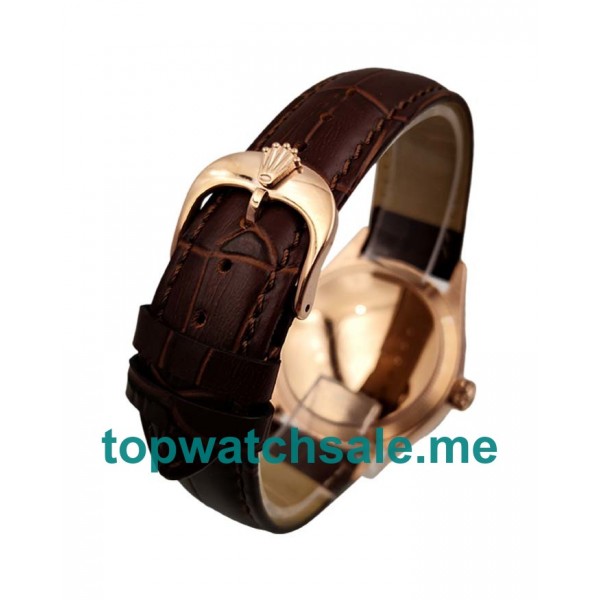 UK AAA Rolex Cellini 50515 39 MM White Dials Men Replica Watches