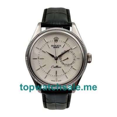 UK Swiss Made Rolex Cellini 50519 39 MM White Dials Men Replica Watches