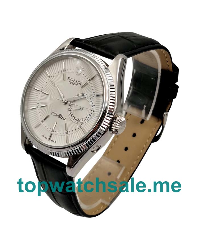 UK Swiss Made Rolex Cellini 50519 39 MM White Dials Men Replica Watches