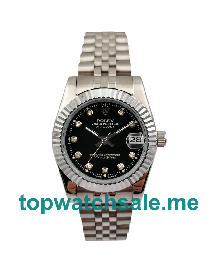 UK AAA Rolex Datejust 178274 31 MM Black Dials Unisex Replica Watches