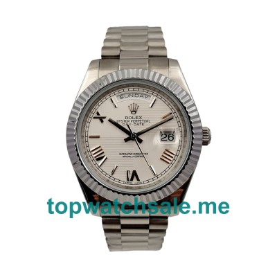 UK AAA Rolex Day-Date II 228239 41 MM White Dials Men Replica Watches