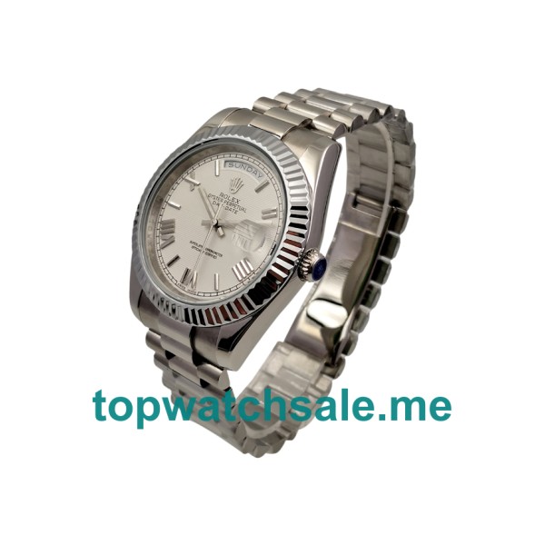 UK AAA Rolex Day-Date II 228239 41 MM White Dials Men Replica Watches